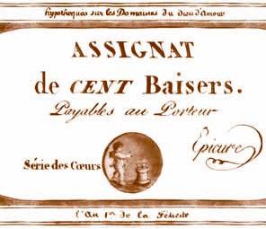 Créations : Assignats de Cent baisers